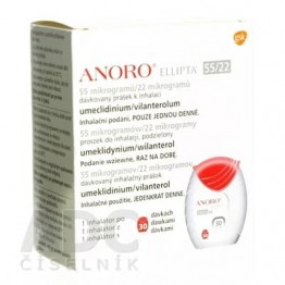Аноро Эллипта (Anoro Ellipta) 55 мкг/22 мкг, 30 доз