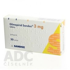Глимепирид (Glimepirid) Sandoz 3 мг, 30 таблеток