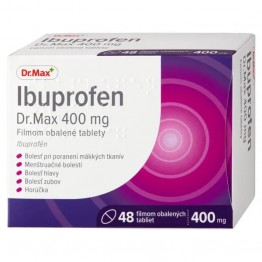 Ибупрофен Dr. Max 400 мг, 48 таблеток, снимает боль, воспаление и снижает жар