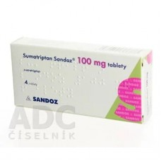 Суматриптан (Sumatriptan) Sandoz 100 мг, 4 таблетки