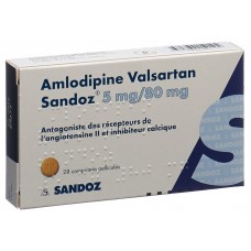 Амлодипин/Валсартан (Amlodipin/Valsartan) Sandoz 5 мг/80 мг, 28 таблеток