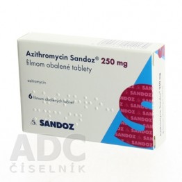 Азитромицин (Azithromycin) Sandoz 250 мг, 6 таблеток