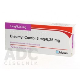 Бисомил Комби (Bisomyl Combi) 5 мг/6.25 мг, 30 таблеток