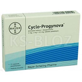 Цикло-Прогинова (Cyclo-Proginova) 2 мг+0.5 мг, 21 таблетка