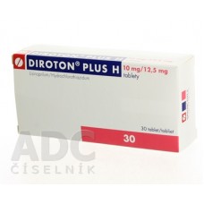 Диротон Плюс (Diroton Plus) 10 мг/12.5 мг, 30 таблеток