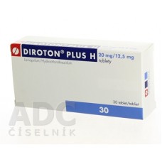 Диротон Плюс (Diroton Plus) 20 мг/12.5 мг, 30 таблеток