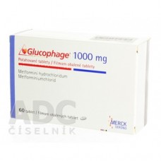 Глюкофаж (Glucophage) 1000 мг, 60 таблеток