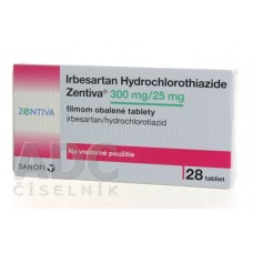 Ирбесартан+Гидрохлоротиазид Zentiva 300 мг/25 мг, 28 таблеток