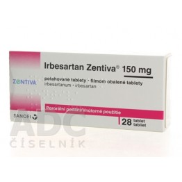 Ирбесартан (Irbesartan) Zentiva 150 мг, 28 таблеток