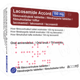 Лакосамид (Lacosamide) Accord 150 мг, 56 таблеток