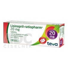 Лизиноприл (Lisinopril) 20 мг, 30 таблеток