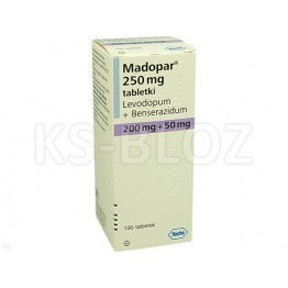 Мадопар (Madopar) 250, 200 мг+50 мг, 100 таблеток