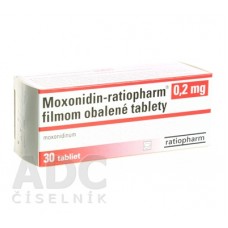 Моксонидин (Moxonidin) 0.2 мг, 30 таблеток