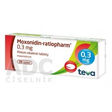 Моксонидин (Moxonidin) 0.3 мг, 30 таблеток