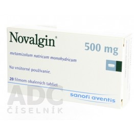 Новалгин (Novalgin) 500 мг, 20 таблеток