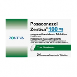 Позаконазол (Posaconazole) Zentiva 100 мг, 24 таблетки