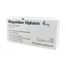 Рисперидон (Risperidon) Vipharm 4 мг, 20 таблеток