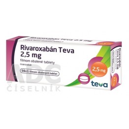 Ривароксабан (Rivaroxaban) Teva 2.5 мг, 56 таблеток