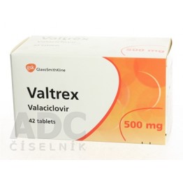 Валтрекс (Valtrex) 500 мг, 42 таблетки