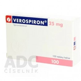 Верошпирон (Verospiron) 25 мг, 100 таблеток