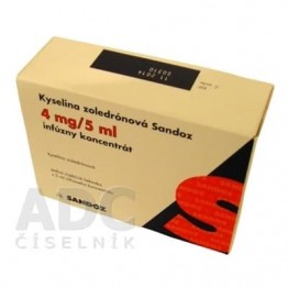 Золедроновая кислота (Zoledronic acid) Sandoz 4 мг/5 мл, 1 флакон